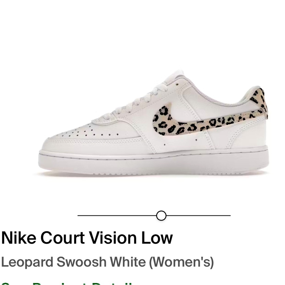 Nike Leopard Court Vision low Sneakers size 9 good condition